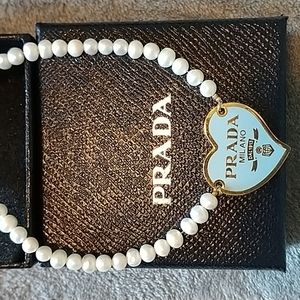 Prada charm necklace